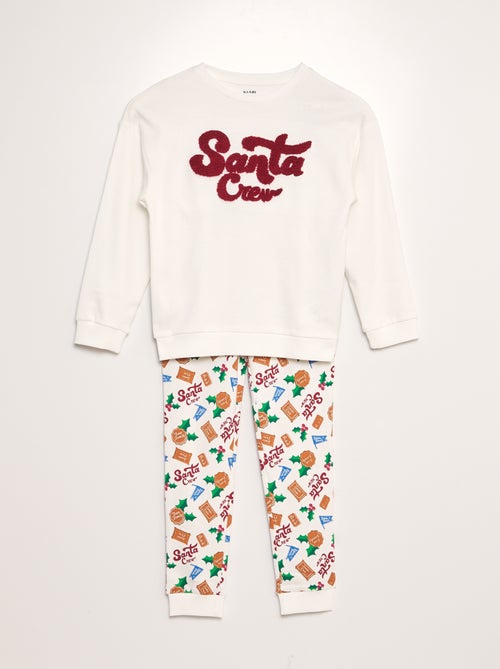 Lange kerstpyjama - T-shirt + broek - 2-delig - Kiabi