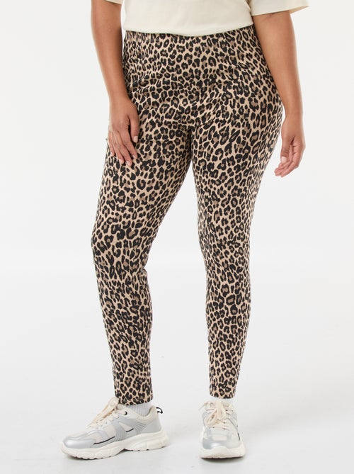 Lange legging met luipaardprint - Kiabi