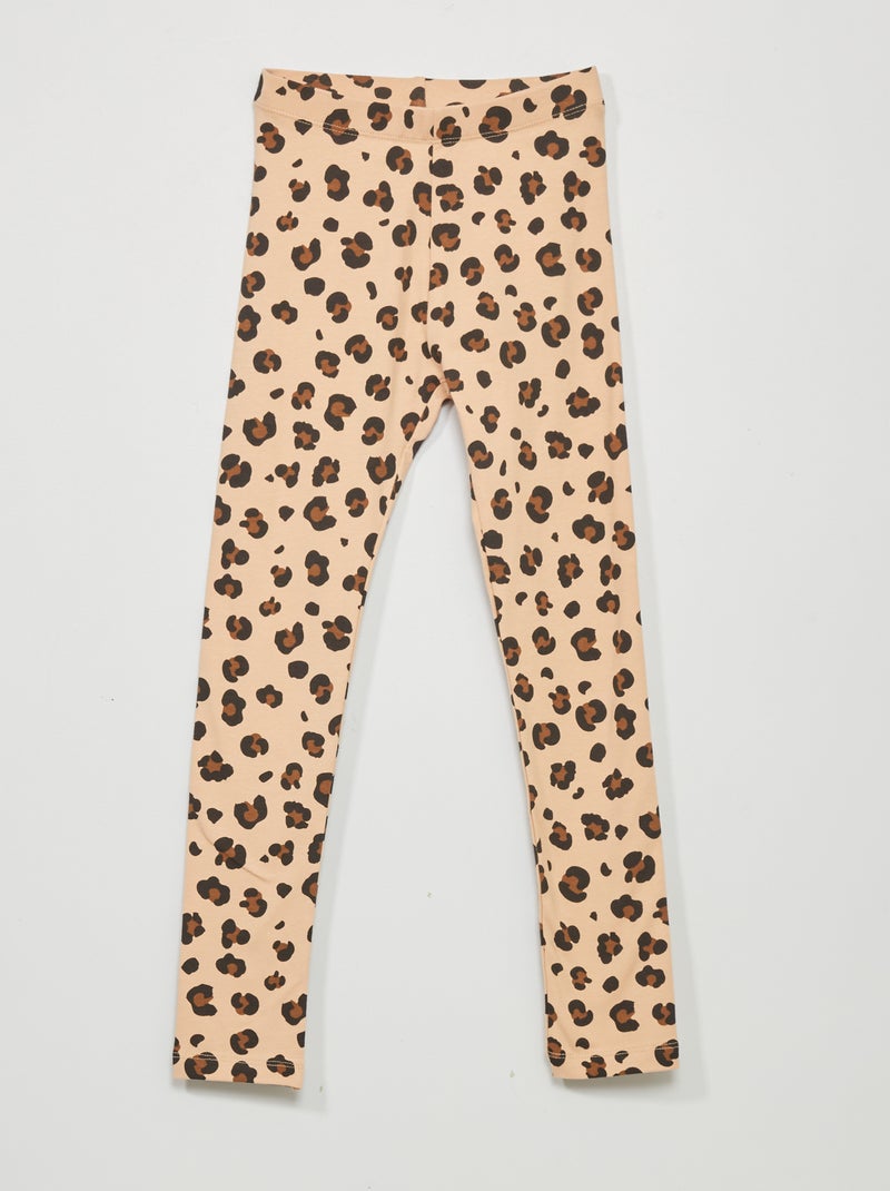 Lange legging met motief BIEGE - Kiabi