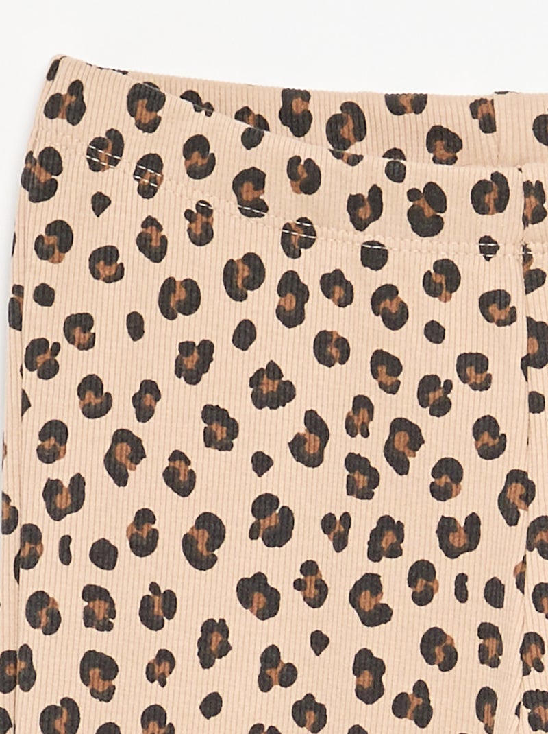Lange legging met motief Biege - Kiabi