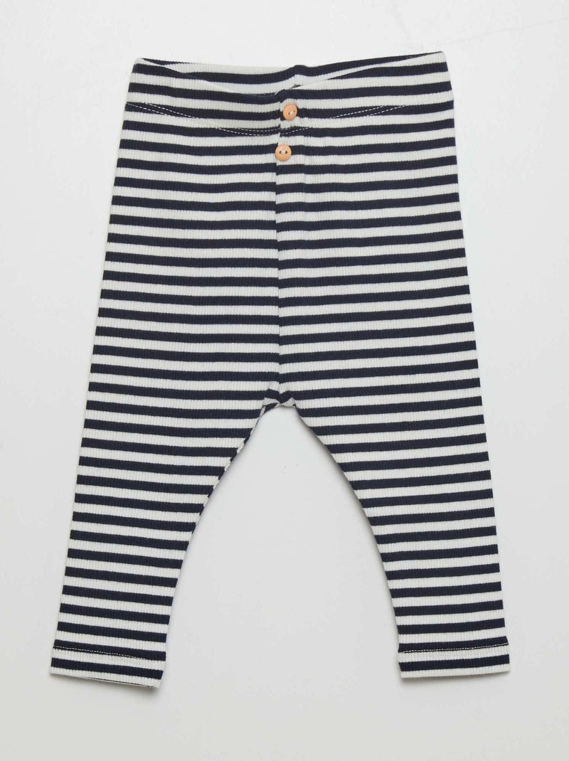 Lange legging met motief BLAUW - Kiabi