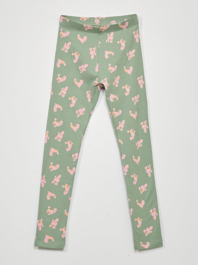 Lange legging met motief GROEN - Kiabi