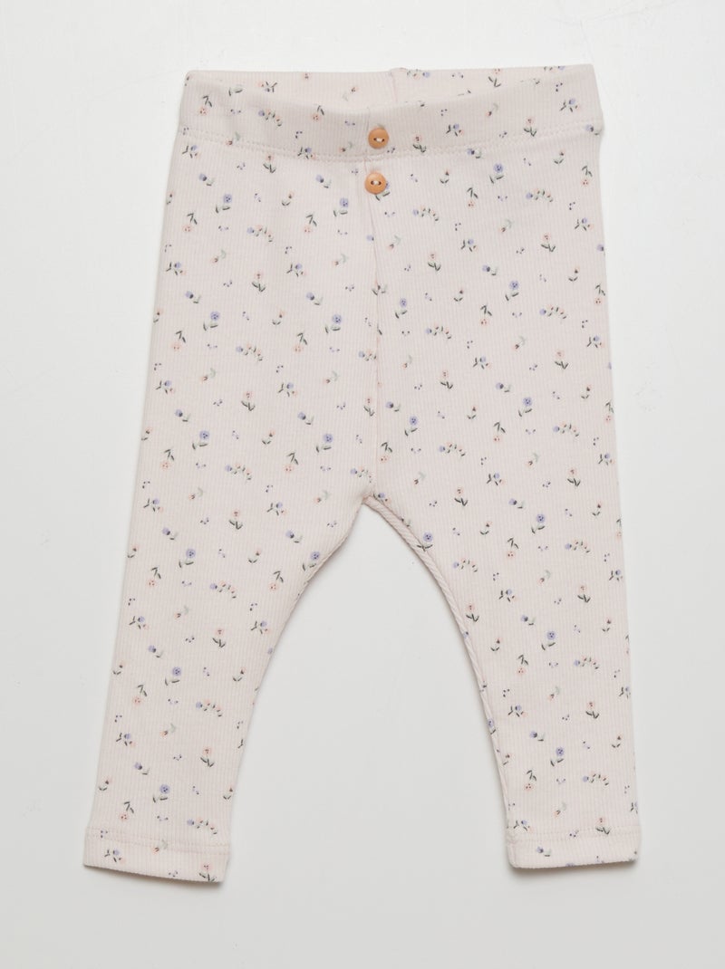 Lange legging met motief ROSE - Kiabi