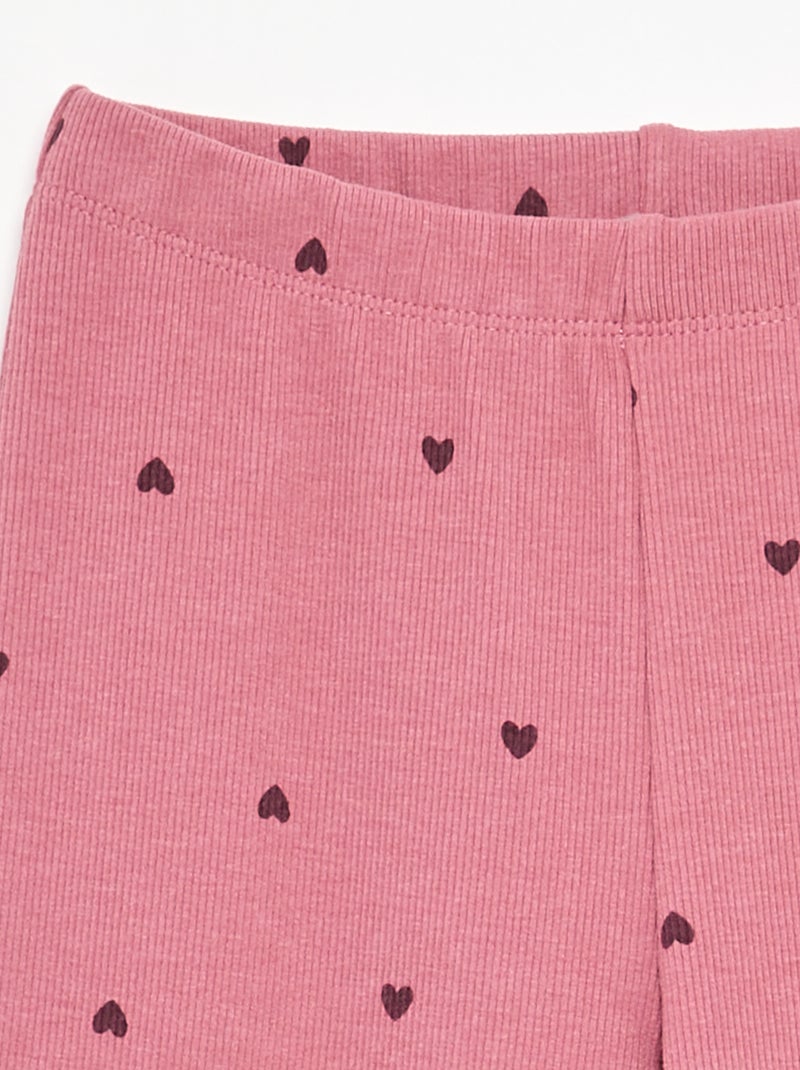 Lange legging met motief Rose - Kiabi