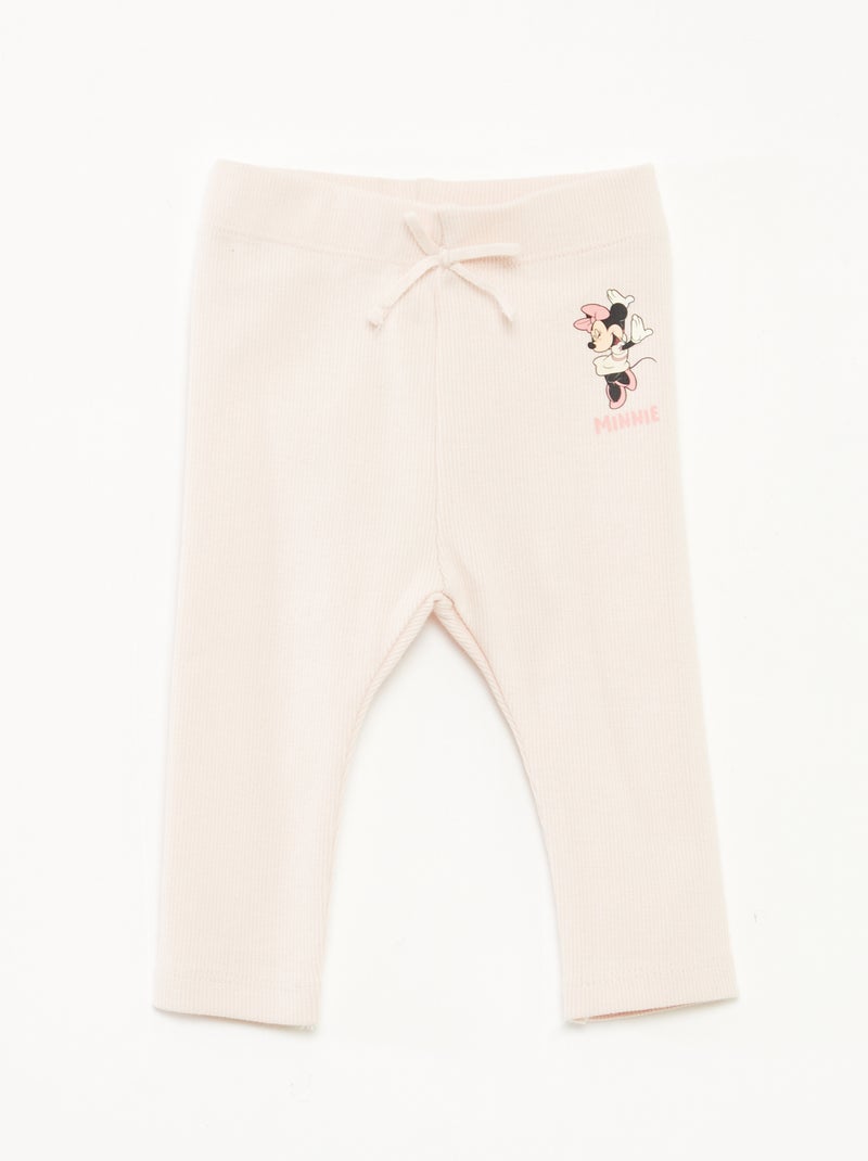 Lange legging met ribbeltextuur 'Disney' Rose - Kiabi