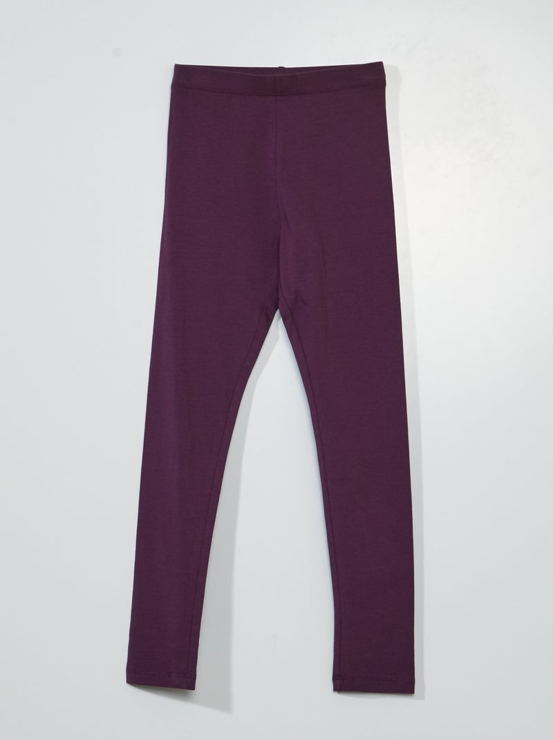 Lange legging met stretch BRUIN - Kiabi