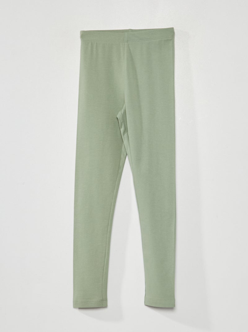 Lange legging met stretch GROEN - Kiabi