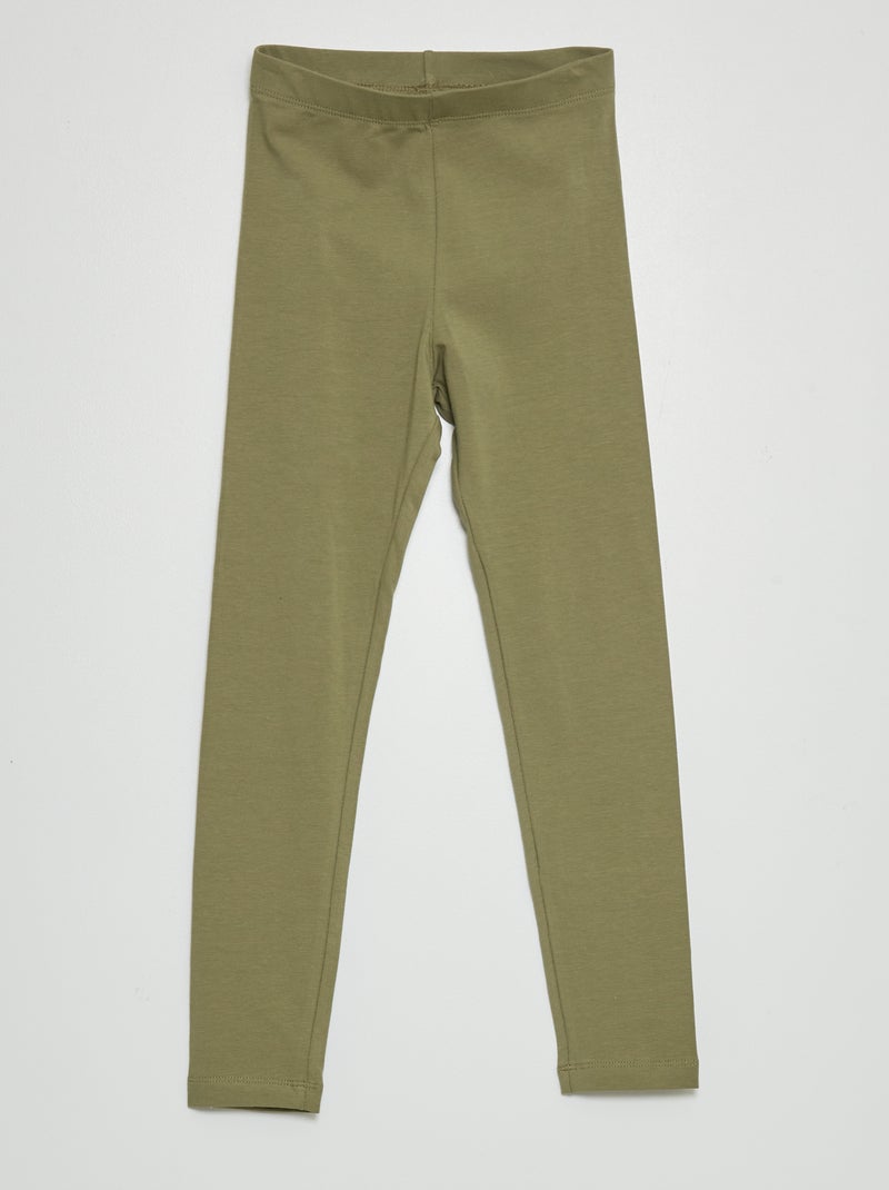 Lange legging met stretch KAKI - Kiabi