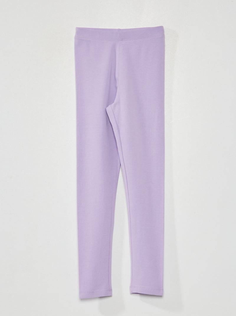 Lange legging met stretch PAARS - Kiabi