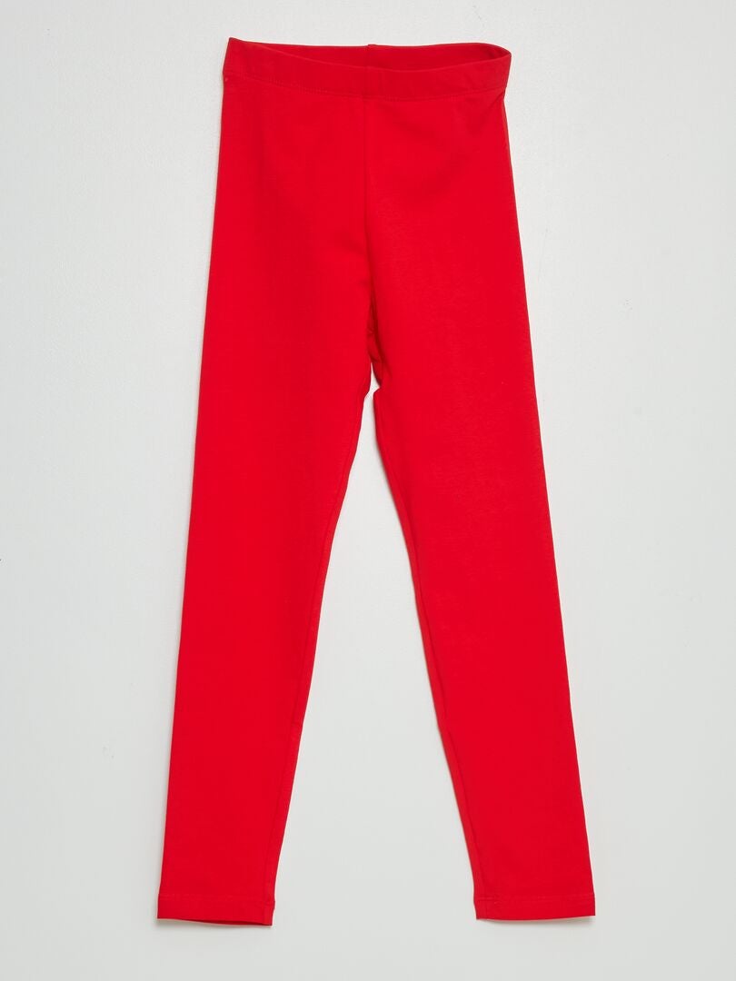 Lange legging met stretch rood - Kiabi