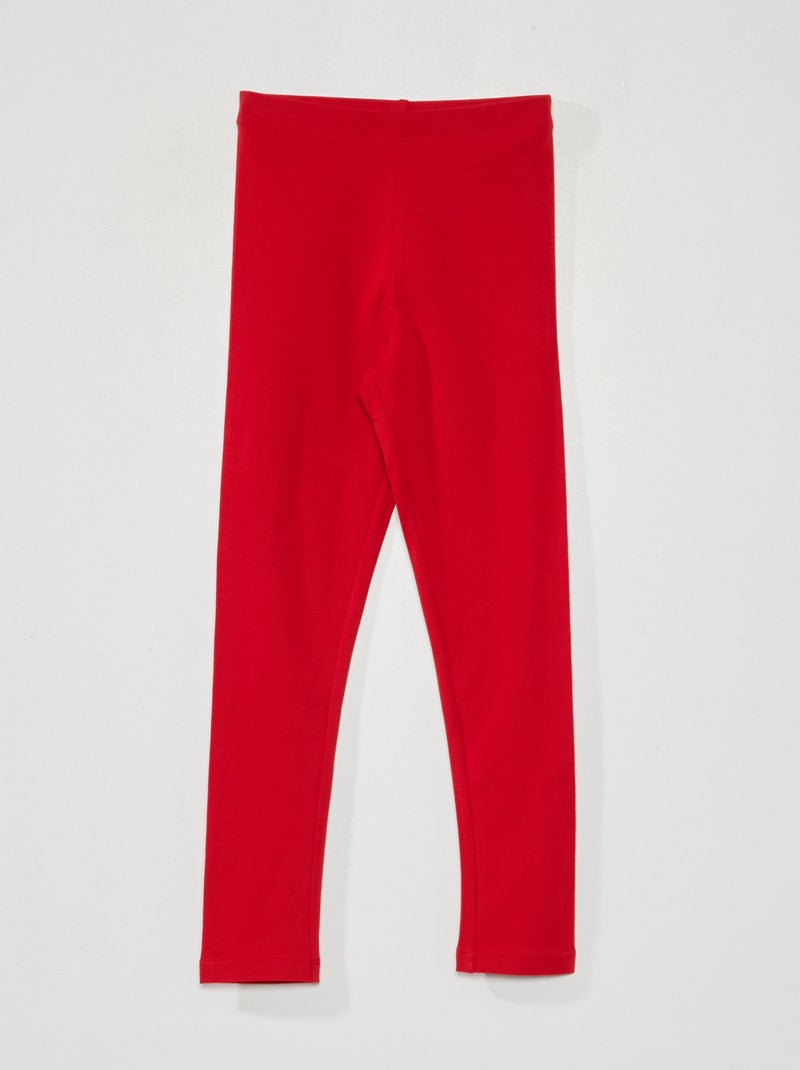Lange legging met stretch ROOD - Kiabi