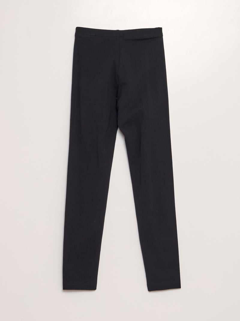 Lange legging met stretch zwart - Kiabi