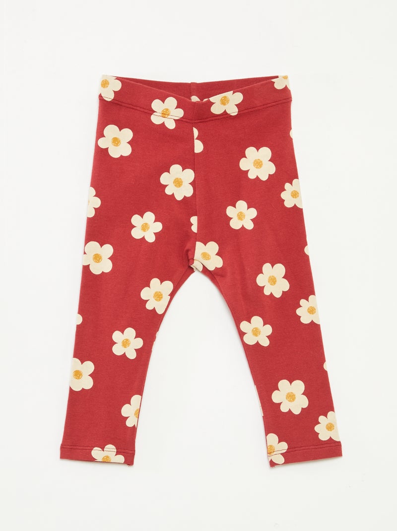 Lange legging Rood - Kiabi