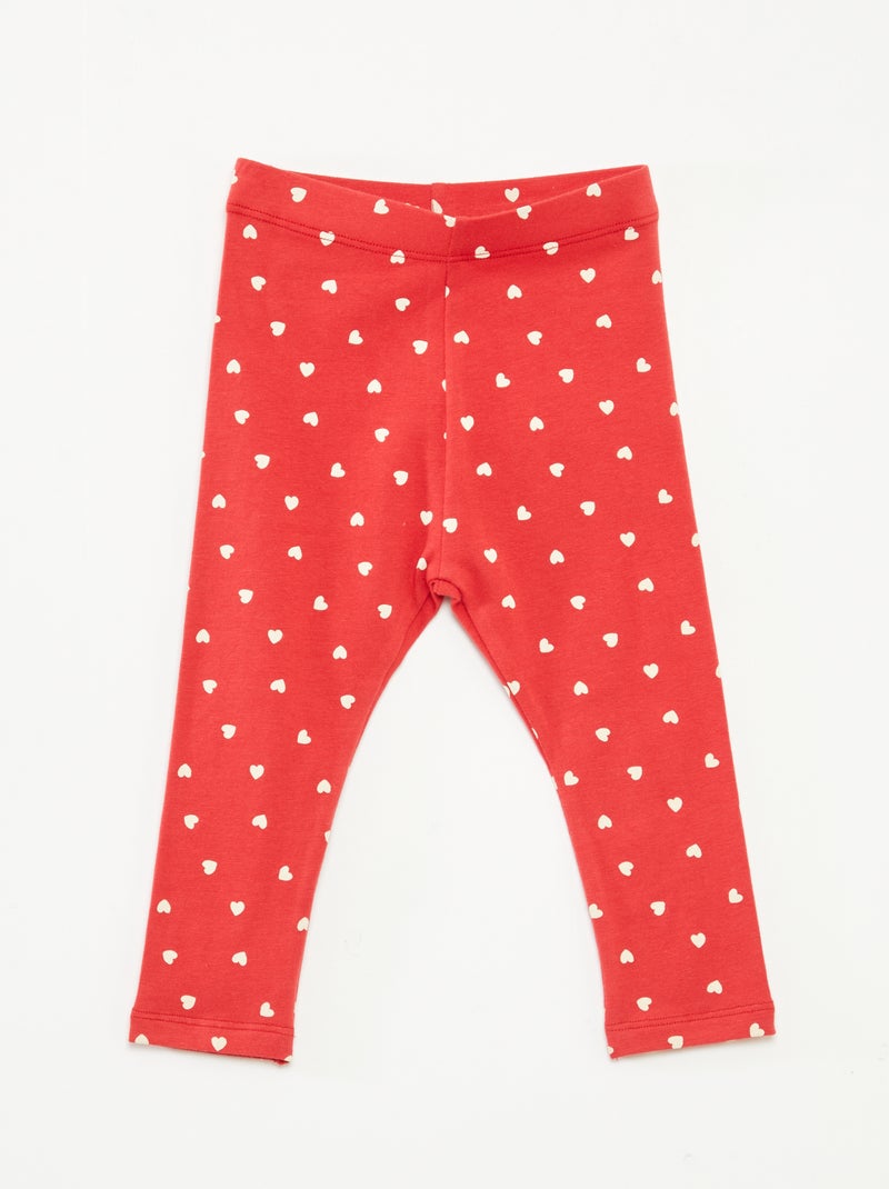 Lange legging Rood - Kiabi