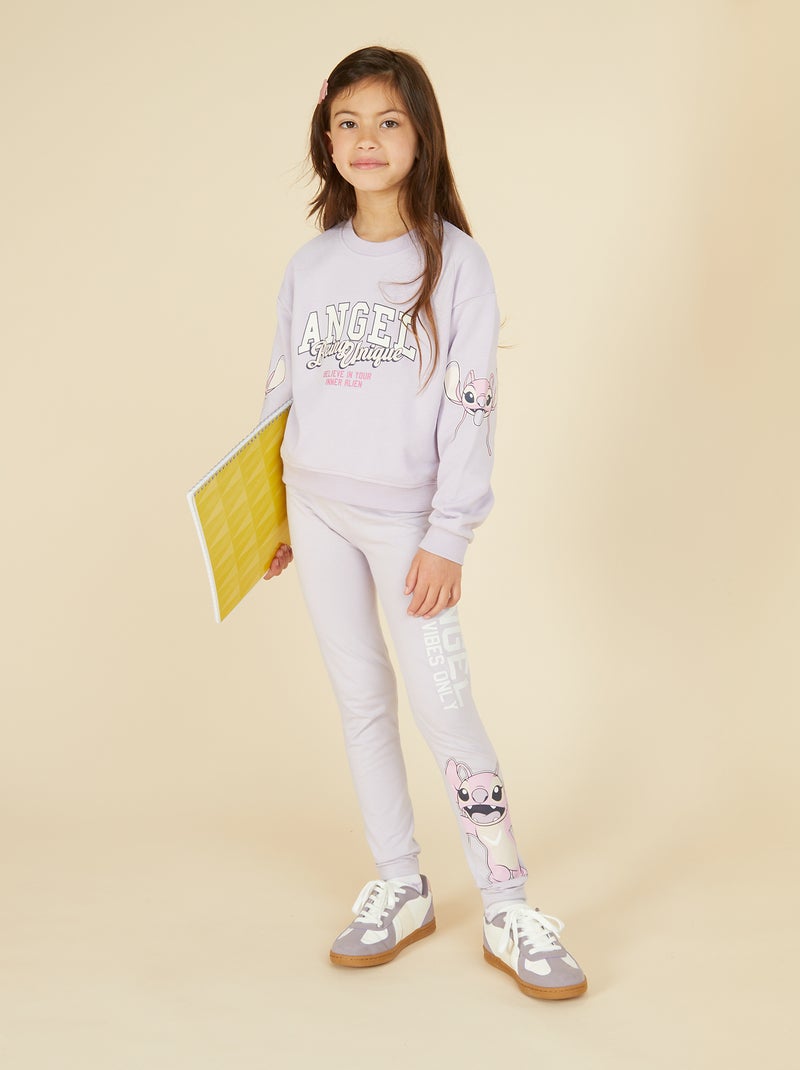 Lange legging 'Stitch' Paars - Kiabi