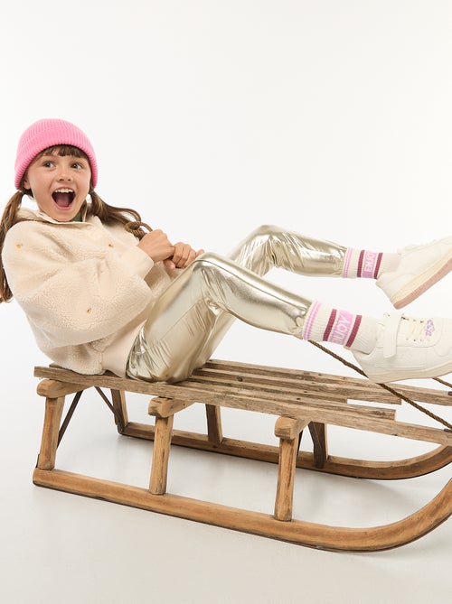 Lange legging van imitatieleer - Kiabi