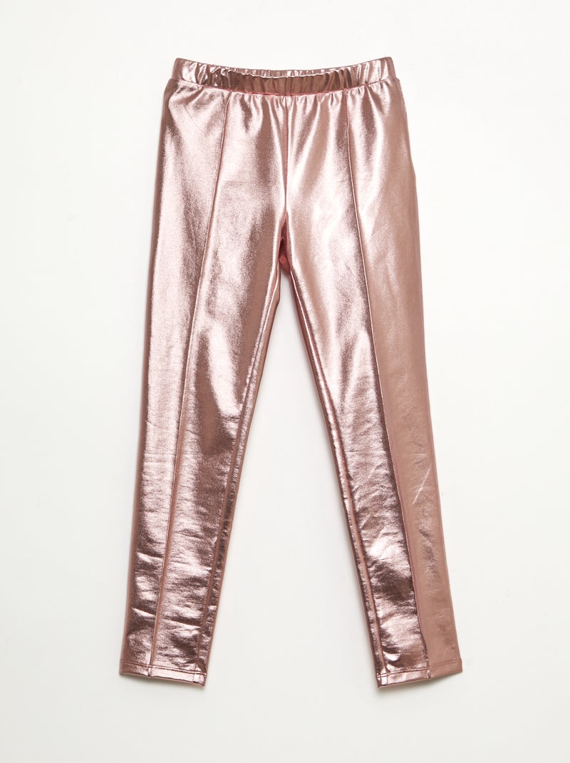 Lange legging van imitatieleer Rose - Kiabi