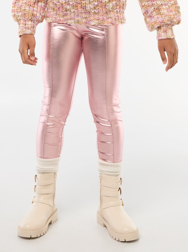 Lange legging van imitatieleer Rose - Kiabi