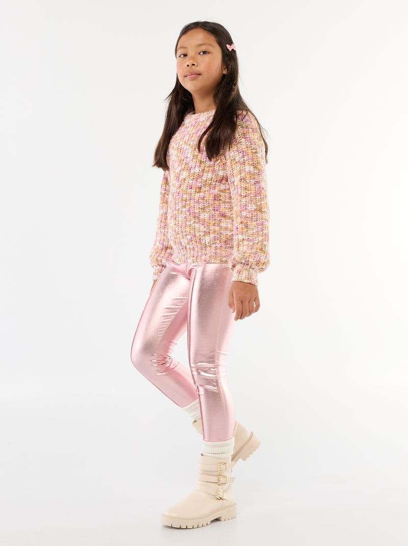 Lange legging van imitatieleer Rose - Kiabi