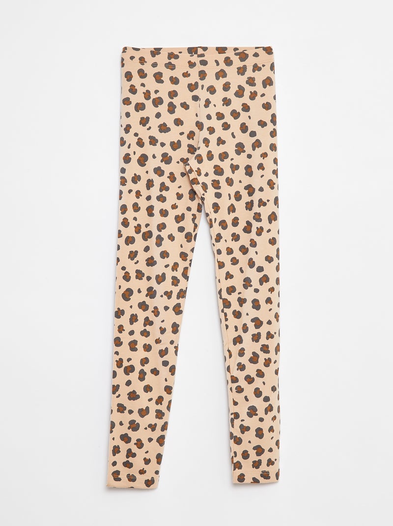Lange legging van jersey Biege - Kiabi