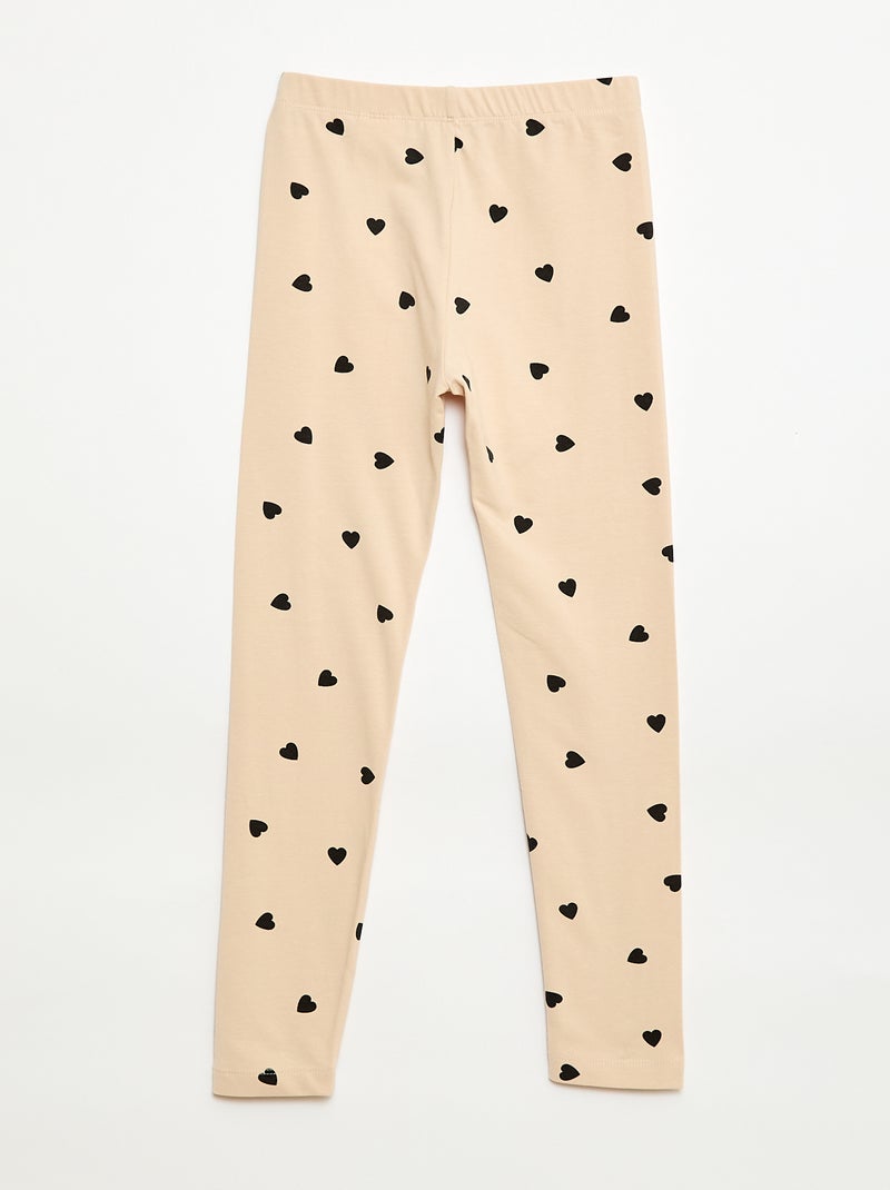 Lange legging van jersey Biege - Kiabi