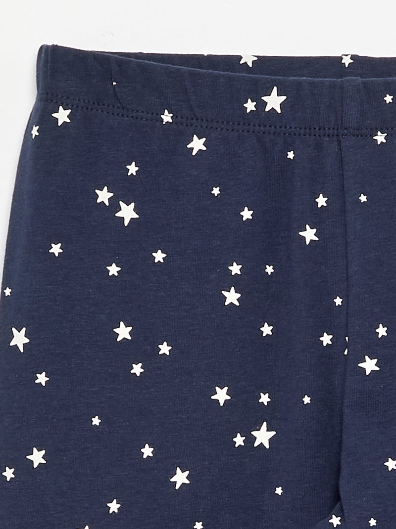 Lange legging van jersey Blauw - Kiabi