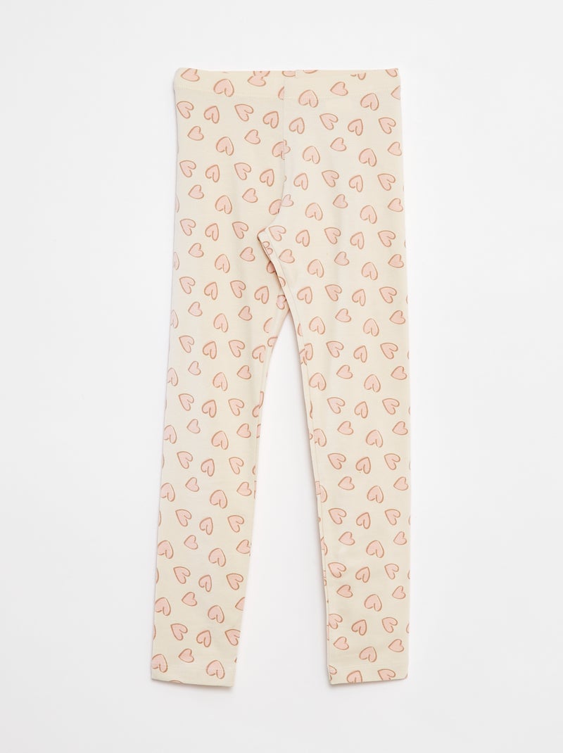 Lange legging van jersey Wit - Kiabi