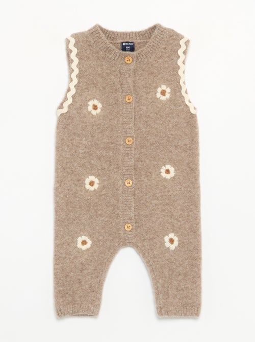 Lange mouwloze jumpsuit van tricot - Kiabi