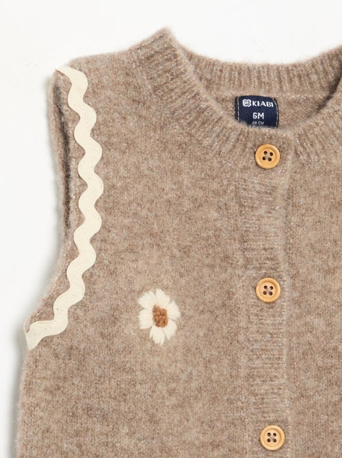 Lange mouwloze jumpsuit van tricot - Kiabi