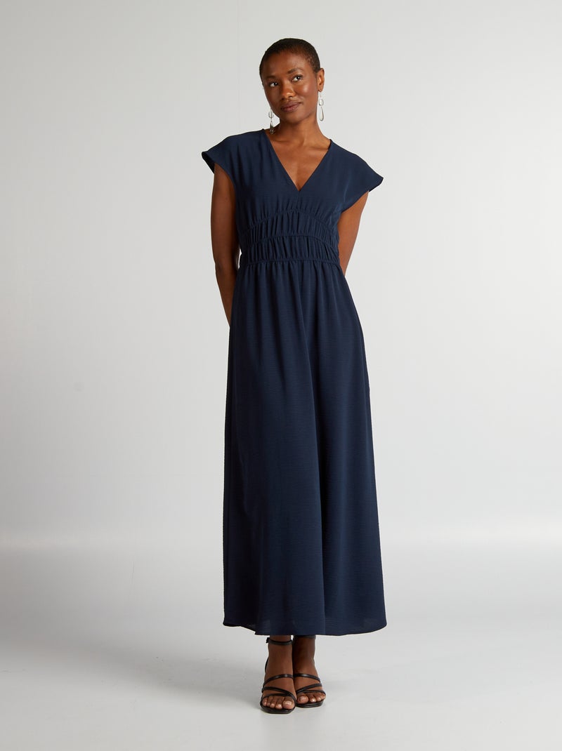 Lange, mouwloze jurk BLAUW - Kiabi