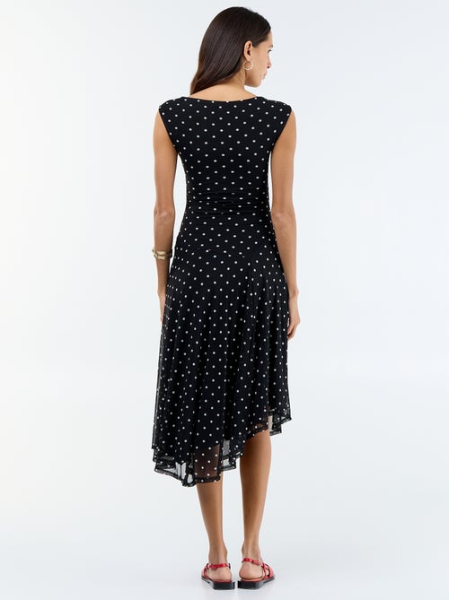 Lange mouwloze jurk met asymmetrische onderkant - Kiabi