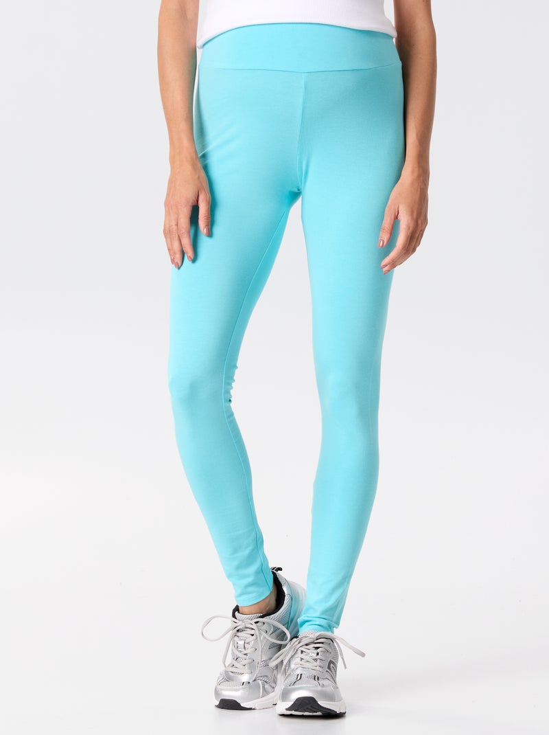 Lange naadloze legging Blauw - Kiabi