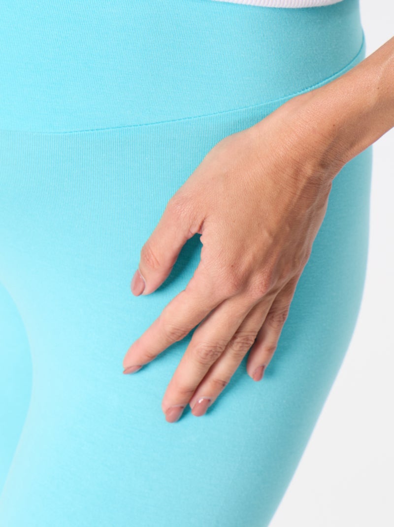 Lange naadloze legging Blauw - Kiabi