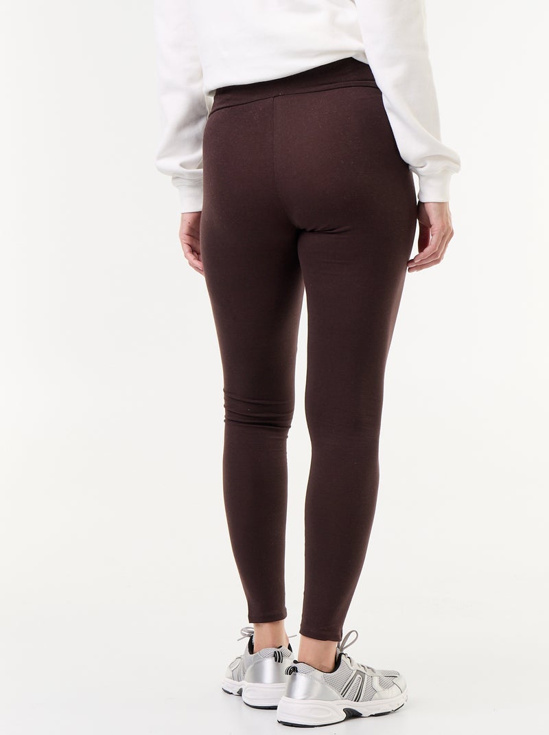 Lange naadloze legging Bruin - Kiabi