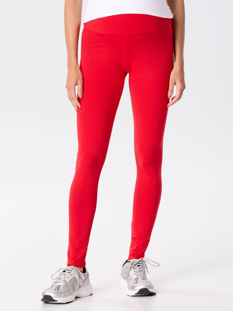 Lange naadloze legging Rood - Kiabi