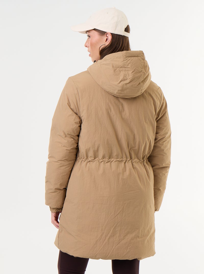 Lange omkeerbare parka Biege - Kiabi