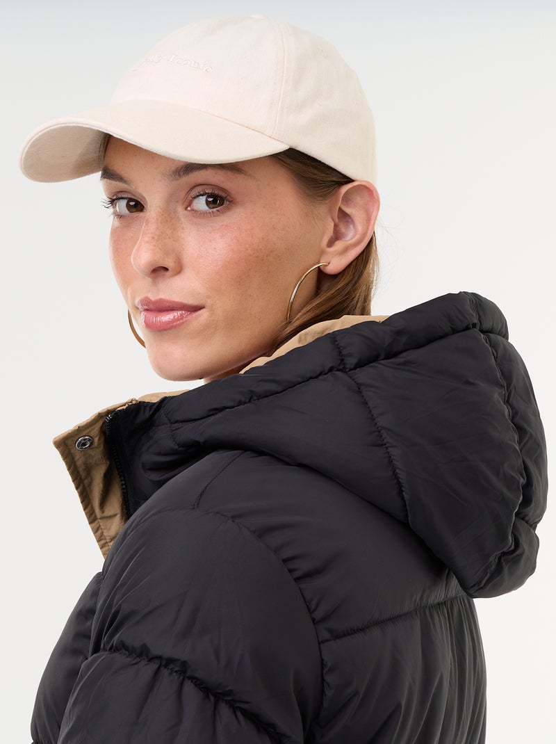 Lange omkeerbare parka Biege - Kiabi