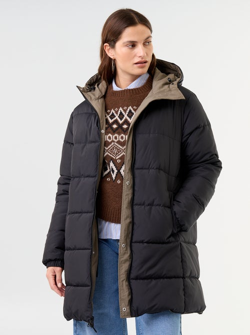 Lange omkeerbare parka - Kiabi
