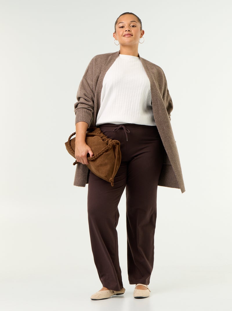 Lange open gilet Bruin - Kiabi