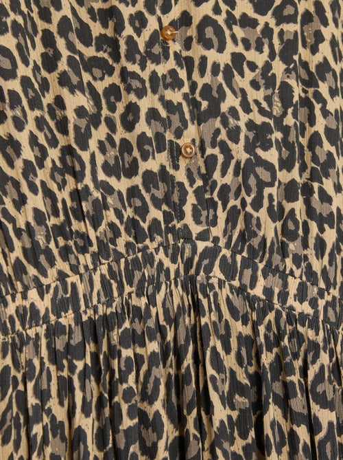 Lange overhemdjurk met luipaardprint - adaptieve collectie - Kiabi