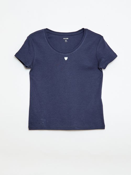 Lange popeline pyjama - 2-delig - Kiabi