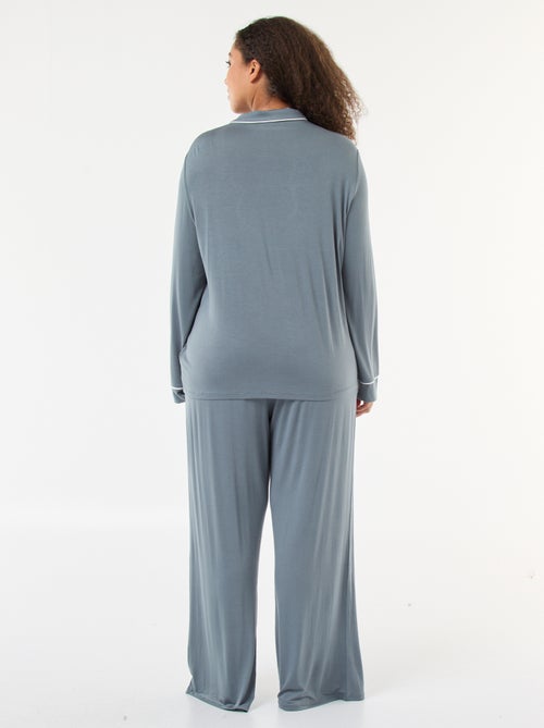 Lange pyjama - Blouse + broek - 2-delig - Kiabi