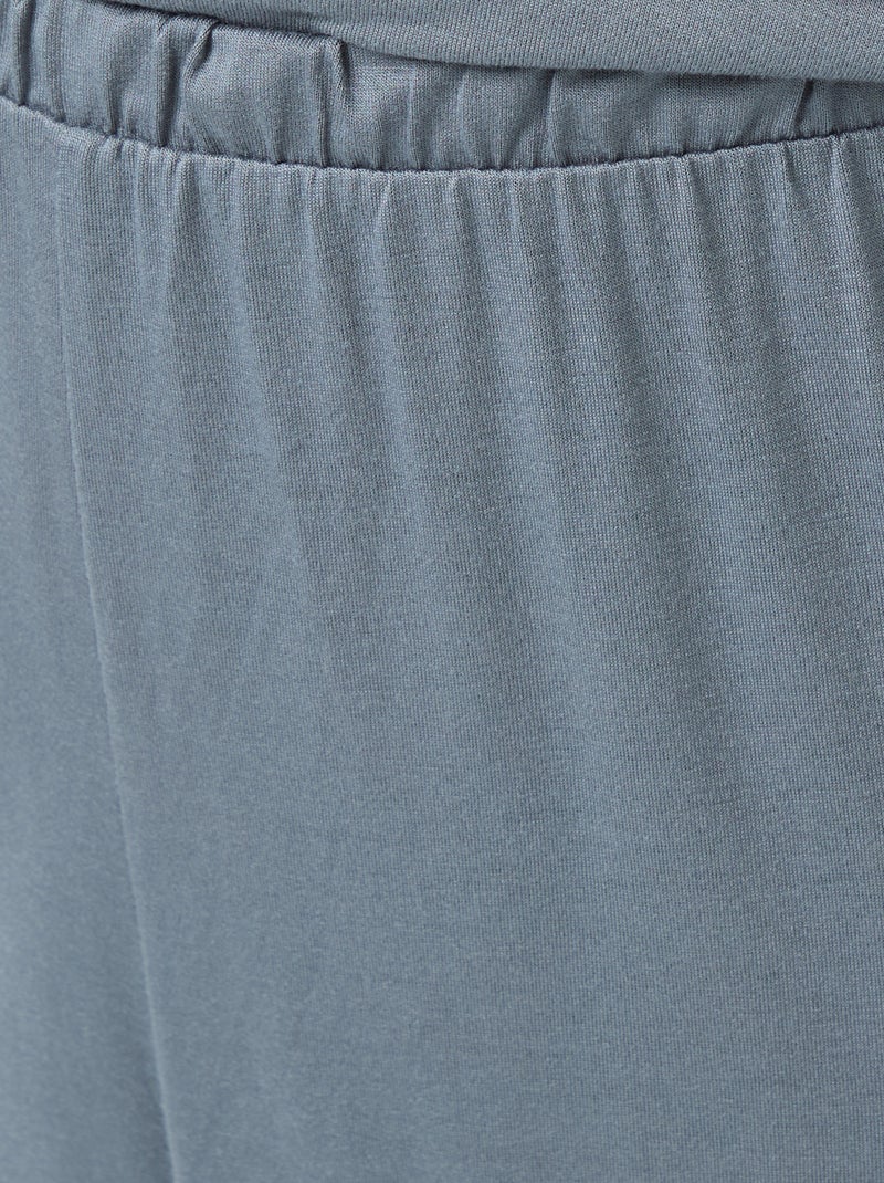 Lange pyjama - Blouse + broek - 2-delig Grijs - Kiabi