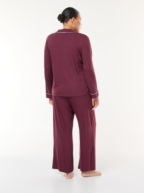 Lange pyjama - Blouse + broek - 2-delig - Kiabi