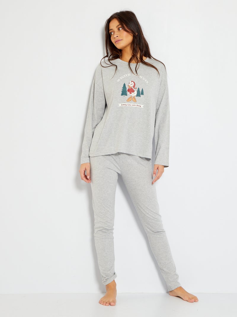 Lange pyjama - 'Disney'-print - 2-delig daisy - Kiabi