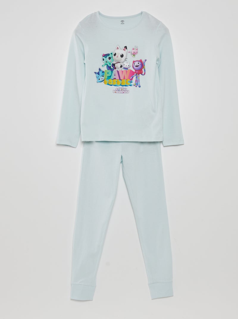 Lange pyjama - 'Gabby's poppenhuis' - 2-delig BLAUW - Kiabi