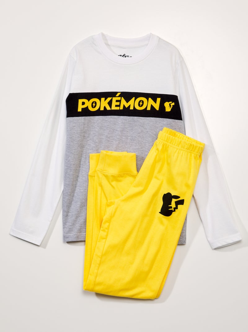 Lange pyjama - 'Pokémon'-print - 2-delig GRIJS - Kiabi