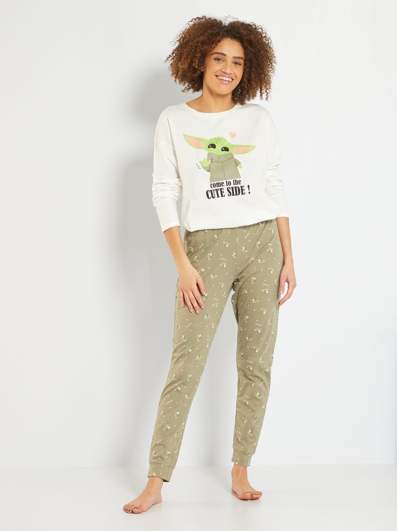 Lange pyjama 'Baby Yoda' WIT - Kiabi