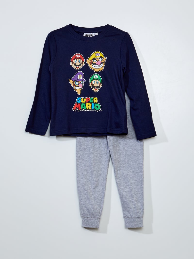 Lange pyjama 'Mario' BLAUW - Kiabi