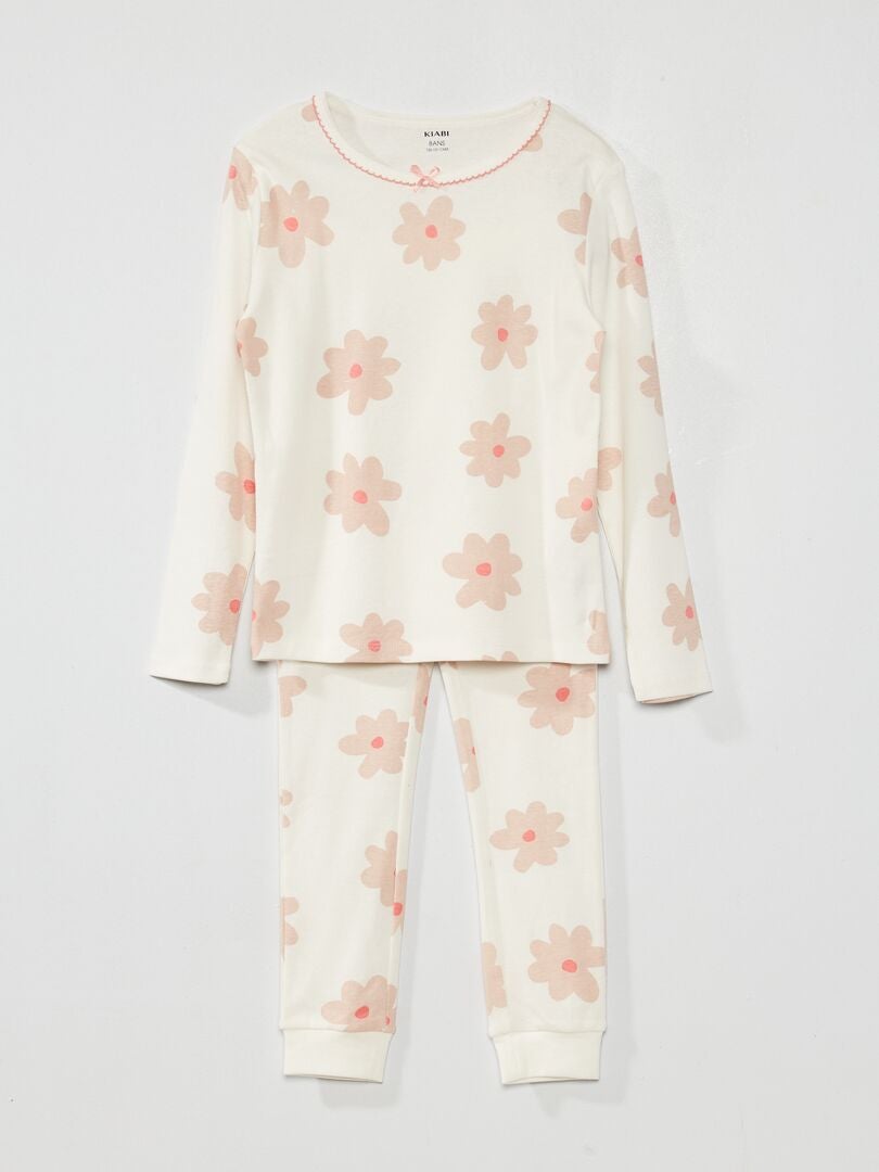 Lange pyjama met bloemenprint - 2-delig ROSE - Kiabi